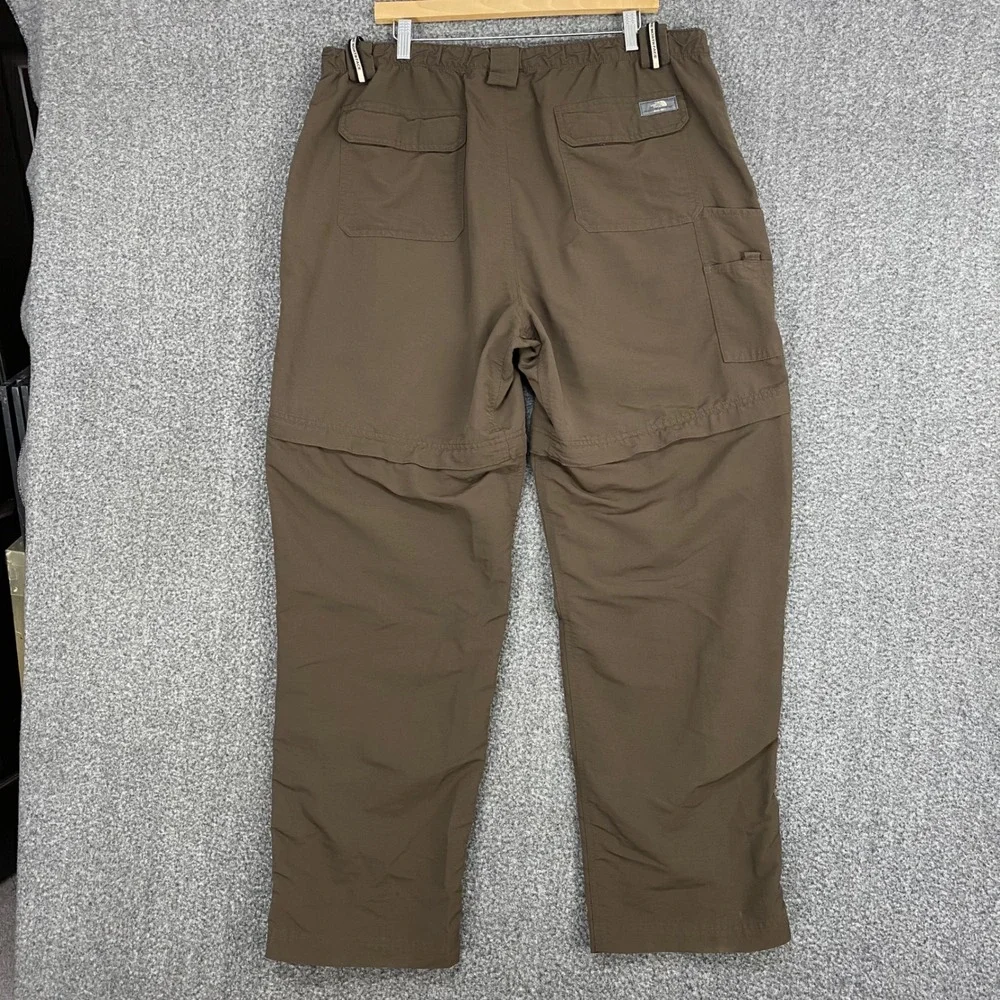 VTG The North Face Pants Mens XL A146 Brown Convertible Cargo Hiking Excellent